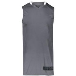 Augusta Sportswear 1732 Athletic Women's Step-Back Basketball Jersey T-Shirt in Graphite Grey size XS | Polyester