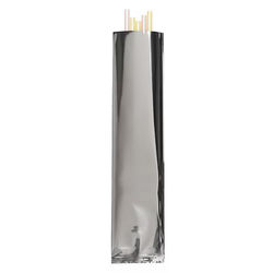 Home Compostable Metallized Flat Heat Seal Bag 2" x 8 13/16" 100 Pack BGB128S