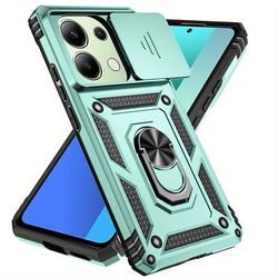 TEMU Shockproof Heavy Hard Phone Case With Metal Stand For /13 Pro 5g - Lens Protector Included