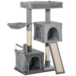 TEMU Cat Tree Tower For Indoor Cats, Cat Activity Centre With Scratching Posts And Pad, Hammock Condo Bed, Hanging Ball Toy