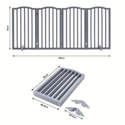 TEMU Large New Arched 3/ 4 Panels Door Folding Pet Gate Freestanding Wooden Dog Fence Safety Barrier Divider Panels
