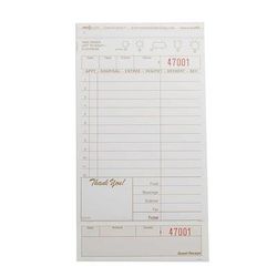 National Checking Company T4797SP Guest Check - (2) Parts Booked, (12) Lines, Tan