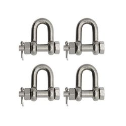 Extreme Max Boattector Stainless Steel Bolt Type Chain Shackle 1in Pack of 4 3006.8363.4