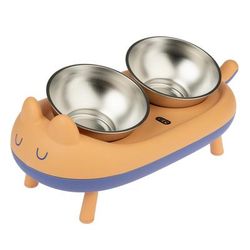 2x350ml (diameter 15cm) TIAKI Cova Feeding Stations for Cats / Dogs