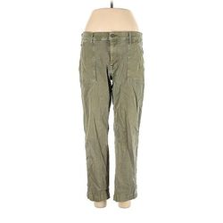 Lucky Brand Casual Pants - Low Rise: Green Bottoms - Women's Size 32