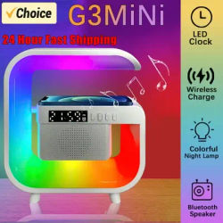 Multifunction Wireless Charger Stand Bluetooth 5.0 Speaker FM TF RGB Night Light Fast Charging