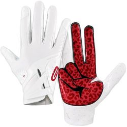 Grip Boost Stealth 6.0 Peace Adult Football Gloves Crimson
