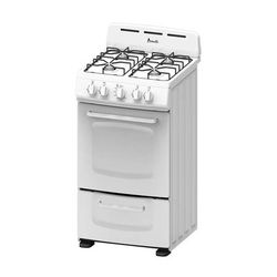 Avanti GRO20P0W 19 1/2" Gas Stove w/ 4 Burners - White, Convertible, Gas Type: Convertible