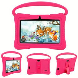 TEMU Veidoo 7 Inch Tablet With Drop-proof Silicone Case, 1gb +16gb, & Educational Games, 2.4ghz Wifi, Dual Camera, Mali400mp2 Gpu, Usb Charging, Android Tablet For , Veidoo