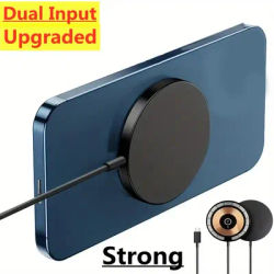 Magnetic Wireless Charger Pad for iPhone 12 13 14 15 Pro Max Mini Airpods Earphone USB C PD Adapter