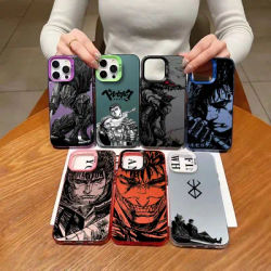 Berserk Guts Hot Blood Anime Phone Case For iPhone 16 15 14 13 12 11 Pro Max X XR XSMAX 8 7 Plus