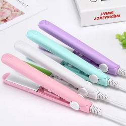 New Travel Hair Styling Tool Mini Hair Straightener Small Power Curling Irons Girls Air Bangs Portable Gift Splint Flat Iron