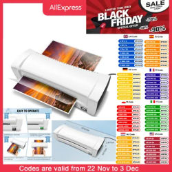 DayPlus A4/A5/A6 Thermal Laminating Machine Compact Lightweight A4 Laminator with Hot and Cold