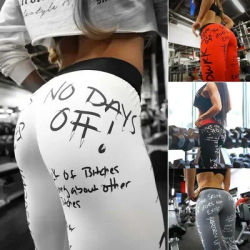 2019 Spring Elastic Letter Print Leggings Hot Sale Womens Ladies Slim Fitless Jogger High Waist Work Out For Gym Leggings