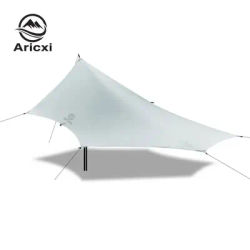 Aricxi,Ultra Light tarp,15D Silicone nylon Coated Black Rubber Canopy Nylon,Footfrint,4*3m,Dyneema,Butterfly Shaped tarp