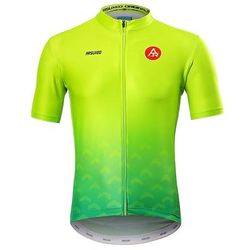 Per uomo Maglia da Ciclismo Sfumatura Manica Corta Bicicletta Maglia con 3 tasche posteriori Strisce Riflettenti Tasca Posteriore Elastico Dislittamento Gli sport Nero Giallo Viola scuro Abbigliamento