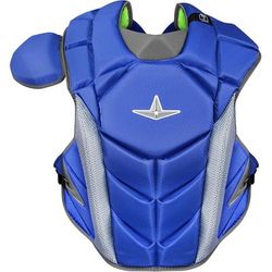 All Star MVP-PRO NOCSAE Certified Adult Baseball Catcher's Chest Protector Royal/Graphite