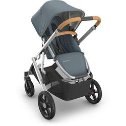 UPPAbaby Vista V3 Single-to-Double Stroller - Callum (Stone Blue / Silver Frame / Sand Leather)