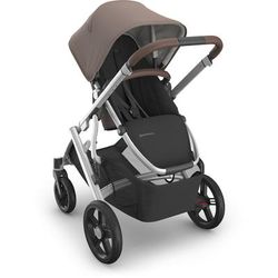 UPPAbaby Vista V3 Single-to-Double Stroller - Theo (Dark Taupe / Silver Frame / Chestnut Leather)