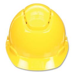 3M H702SFVUV SecureFit H-Series Hard Hats, H-700 Vented Cap with UV Indicator, 4-Point Pressure Diffusion Ratchet Suspension, Yellow