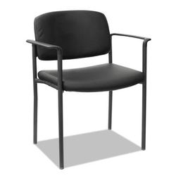 Alera UT6816 Sorrento Series Ultra-Cushioned Stacking Guest Chair, Black Seat/Black Back, Black Base, 2/Carton - Case of 2 ALEUT6816