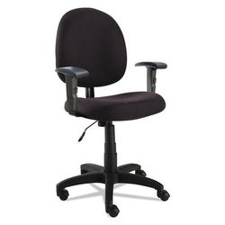 Alera VTA4810 Essentia Series Swivel Task Chair with Adjustable Arms, Supports up to 275 lbs, Black Seat/Black Back, Black Base ALEVTA4810