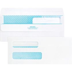 Business Source 04650 Envelope, Dbl Win, No. 8-5/8", 3-5/8" x 8-5/8", 500/BX, WE - Box of 500 BSN04650