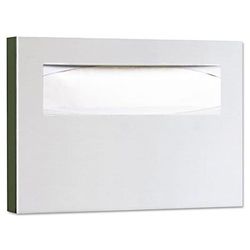 Bobrick 221 Stainless Steel Toilet Seat Cover Dispenser, 15 3/4 x 2 x 11, Satin Finish B221
