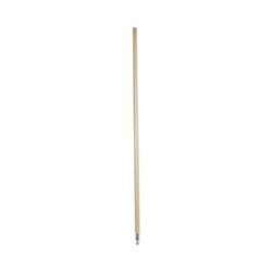 Boardwalk BRU 138 Metal Tip Threaded Hardwood Broom Handle, 1.13" dia x 60", Natural