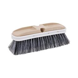Boardwalk BRU 8410 Polystyrene Vehicle Brush with Vinyl Bumper, Black/White Polystyrene Bristles, 10" Brush BWK8410