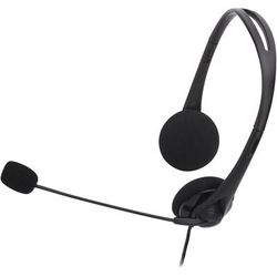 Compucessory 15154 Lightweight Stereo Headphones with Microphone, Black CCS15154