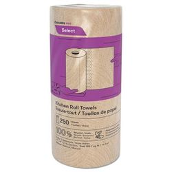 Cascades K251 Select Kitchen Roll Towels, 2-Ply, 11" x 166.6 ft, Natural, 250/Roll, 12/Carton - Case of 12