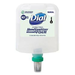Dial Professional 19717CT Antibacterial Foaming Hand Sanitizer Refill for Dial 1700 V Dispenser, Fragrance-Free, 1.2 L, 3/Carton - Case of 3 DIA19717C