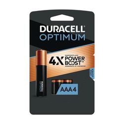 Duracell OPT2400B4PRT Optimum Alkaline AAA Batteries, 4/Pack - Pack of 4