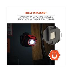Ergodyne 60191 Skullerz 8981 Hard Hat LED Light, Orange, Ships in 1-3 Business Days EGO60191