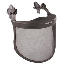 Ergodyne 60247 Skullerz 8989 Mesh Face Shield with Adapter for Hard Hat and Safety Helmet, Gray, Ships in 1-3 Business Days EGO60247