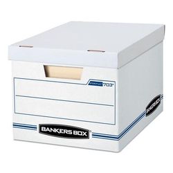 Fellowes 0070333 STOR/FILE Basic-Duty Storage Boxes, Letter/Legal Files, 12" x 16.25" x 10.5", White, 20/Carton - Case of 20 FEL0070333