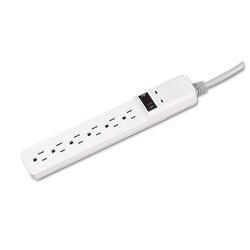Fellowes 99012 Basic Home/Office Surge Protector, 6 AC Outlets, 6 ft Cord, 450 J, Platinum FEL99012