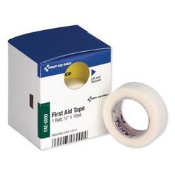 First Aid Only FAE6000 First Aid Tape, Acrylic, 0.5" x 10 yds, White FAOFAE6000