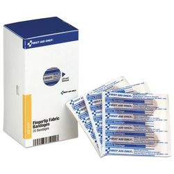 First Aid Only FAE6101 Refill for SmartCompliance General Business Cabinet, Fingertip Fabric Bandages, 20/Box - Box of 20 FAOFAE6101