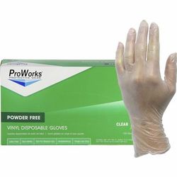 Hospeco GLV103FM Vinyl Industrial Gloves, Medium Size, 100/Box, 3 mil Thickness, 9" Glove Length - Case of 1000 HOSGLV103FM