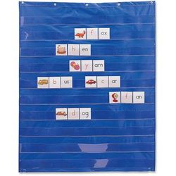 Learning Resources LER2206 Standard Pocket Chart, 33-1/2" x 42", Blue LRNLER2206