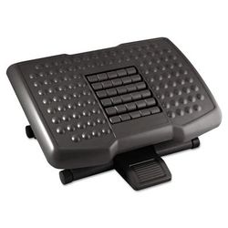 Kantek FR750 Premium Adjustable Footrest with Rollers, Plastic, 18w x 13d x 4h, Black
