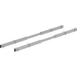 Lorell 16208 Crossbar Set for Leg Frame, Adjustable, 43"W to 67" W, 2/ST, Silver - Set of 2 LLR16208