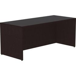 Lorell 18211 Espresso Laminate Desk, 72" x 30" x 29.5"Desk Shell, 1", Material: Polyvinyl Chloride (PVC) Edge, Finish: Espresso LLR18211
