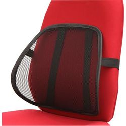 Lorell 42171 Lumbar Back Support, Mesh, 17-3/4" x 15-3/8" x 5-1/2", Black LLR42171