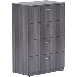 Lorell 69624 Weathered Charcoal 4-drawer Lateral File, 35.5" x 22" x 54.8", Weathered Charcoal Laminate LLR69624