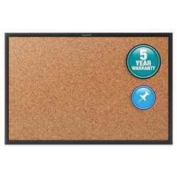 Quartet® 2301B Classic Series Cork Bulletin Board, 24x18, Black Aluminum Frame QRT2301B