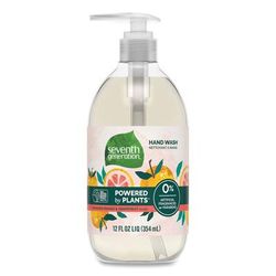 Seventh Generation 22925 Natural Hand Wash, Mandarin Orange & Grapefruit, 12 oz Pump Bottle, 8 Bottles per Case - Case of 8 SEV22925CT