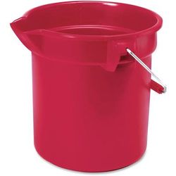 Rubbermaid FG296300RED Brute Utility Bucket, Handle, 10 Qt, 10-1/2"x10-1/4", Red RCP296300RD